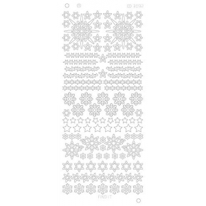 Stickervel: Various Stars Snowflake Platinum - Goud